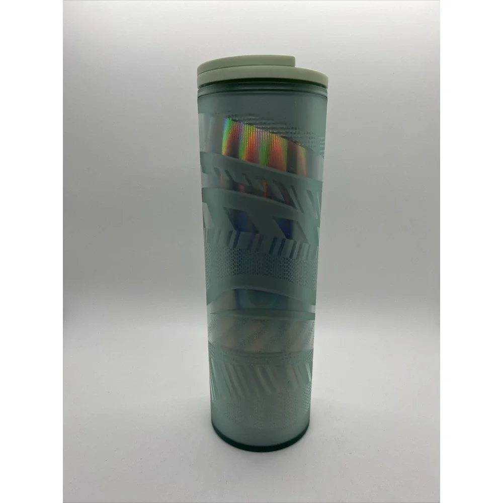 Starbucks 2021 Christmas Holiday 16 Oz Cold‎ Cup Tumbler Sip Lid Ribbon Ice